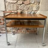 Desserte table basse à roulettes 2 niveaux