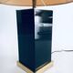 Hollywood Regency Style Black & Gold Square Table Lamp, 1970s