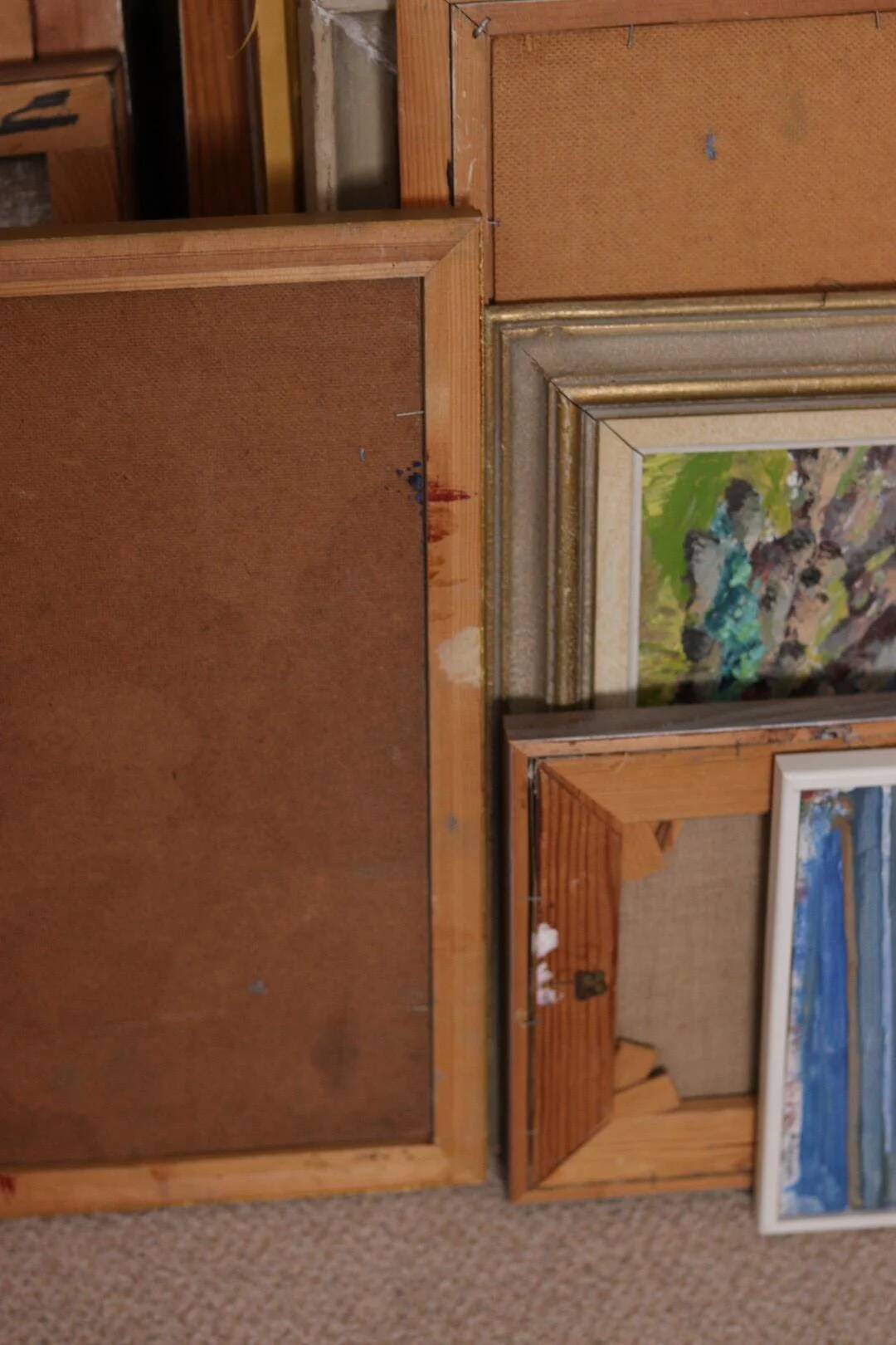 Mid Century Swedish Oil on Panel – “Abstract Woodland” by Bengt Crantz