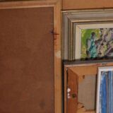 Mid Century Swedish Oil on Panel – “Abstract Woodland” by Bengt Crantz