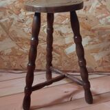 Tripod stool with turned legs