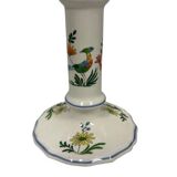 Candle holder in Gien, birds of paradise decor