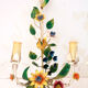 Pair of painted sheet metal wall lamps