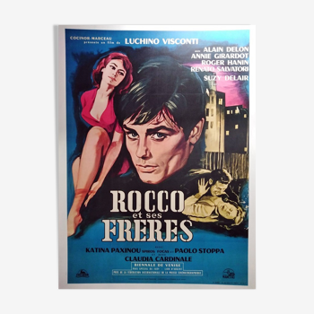 Original poster 1960 vintage rocco and his brothers alain delon annie girardot l visconti entilée