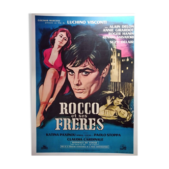 Original poster 1960 vintage rocco and his brothers alain delon annie girardot l visconti entilée
