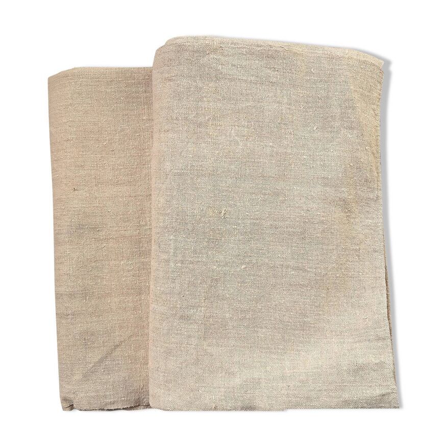 Paire de draps anciens en chanvre, 196x225 cm | Selency