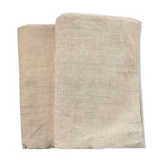 Pair of old hemp sheets, 196x225 cm