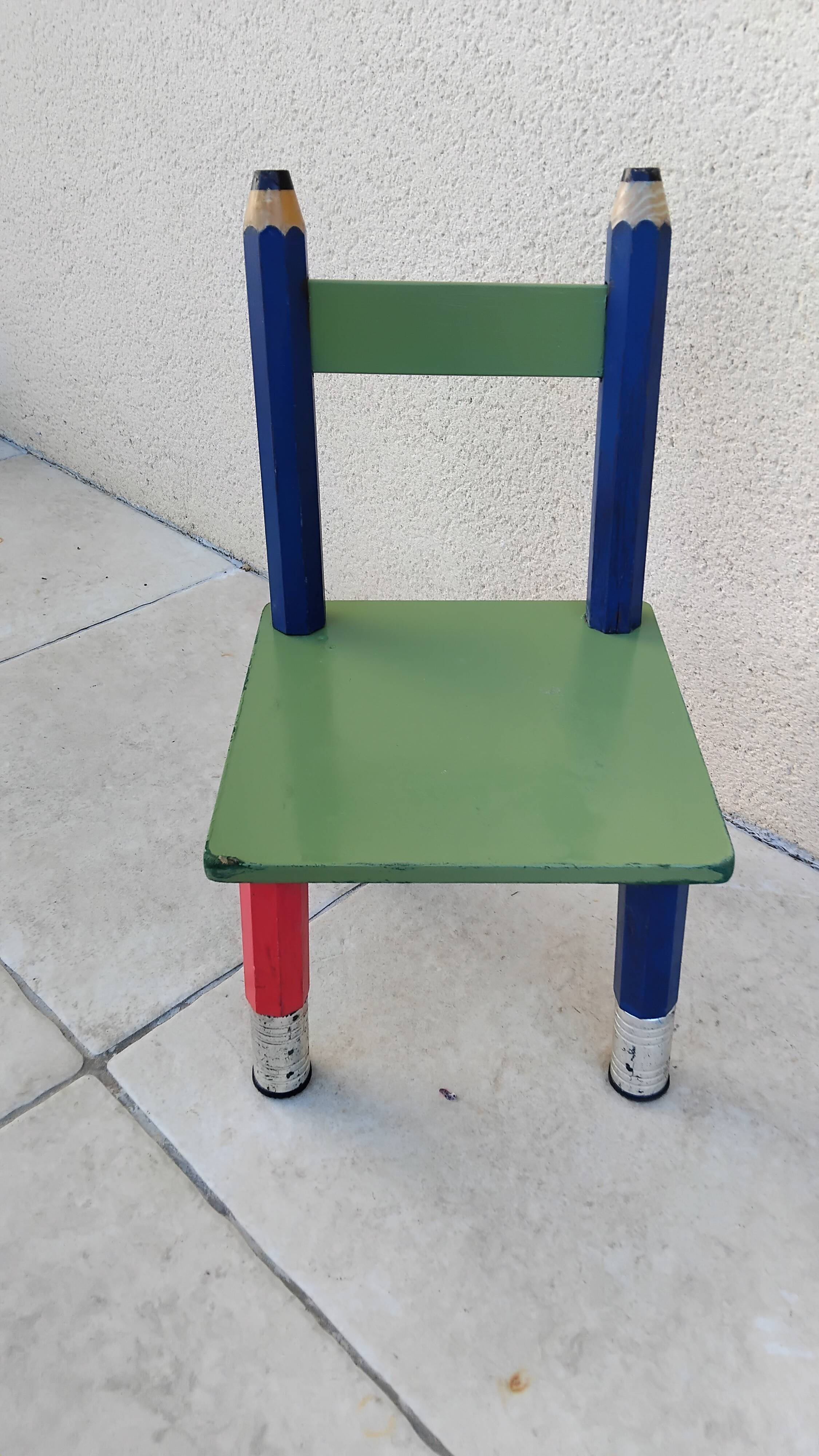Vintage children's pencil chair pierre sala