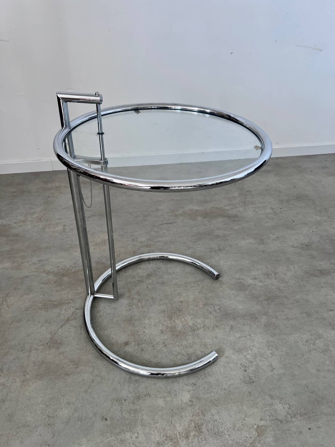 Old Eileen Gray Adjustable Table E1027, United Workshops 80s vintage from Vereinigte Werkstätten Collection