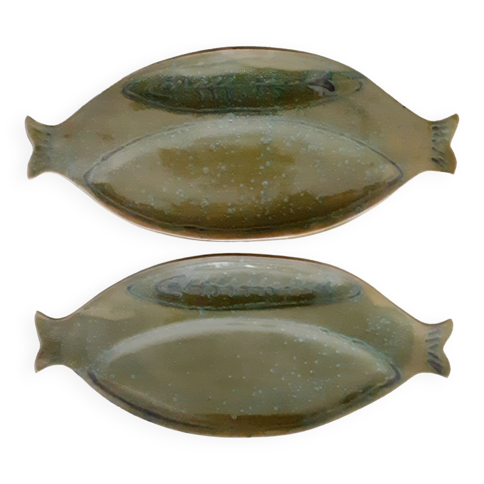 Vintage ceramic fish plates