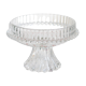Vintage transparent crystal glass decorative plate, Italy, 1960s.