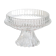 Vintage transparent crystal glass decorative plate, Italy, 1960s.