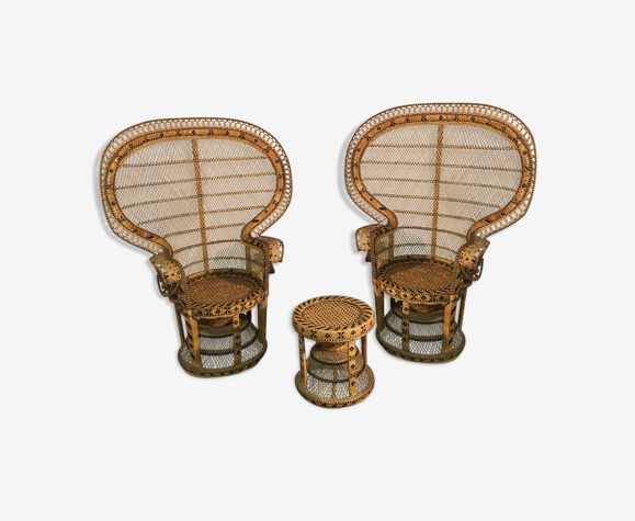 Ensemble de fauteuils et tabouret