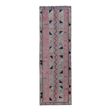 Tapis vintage turc de oushak tissé à la main 95x300 cm