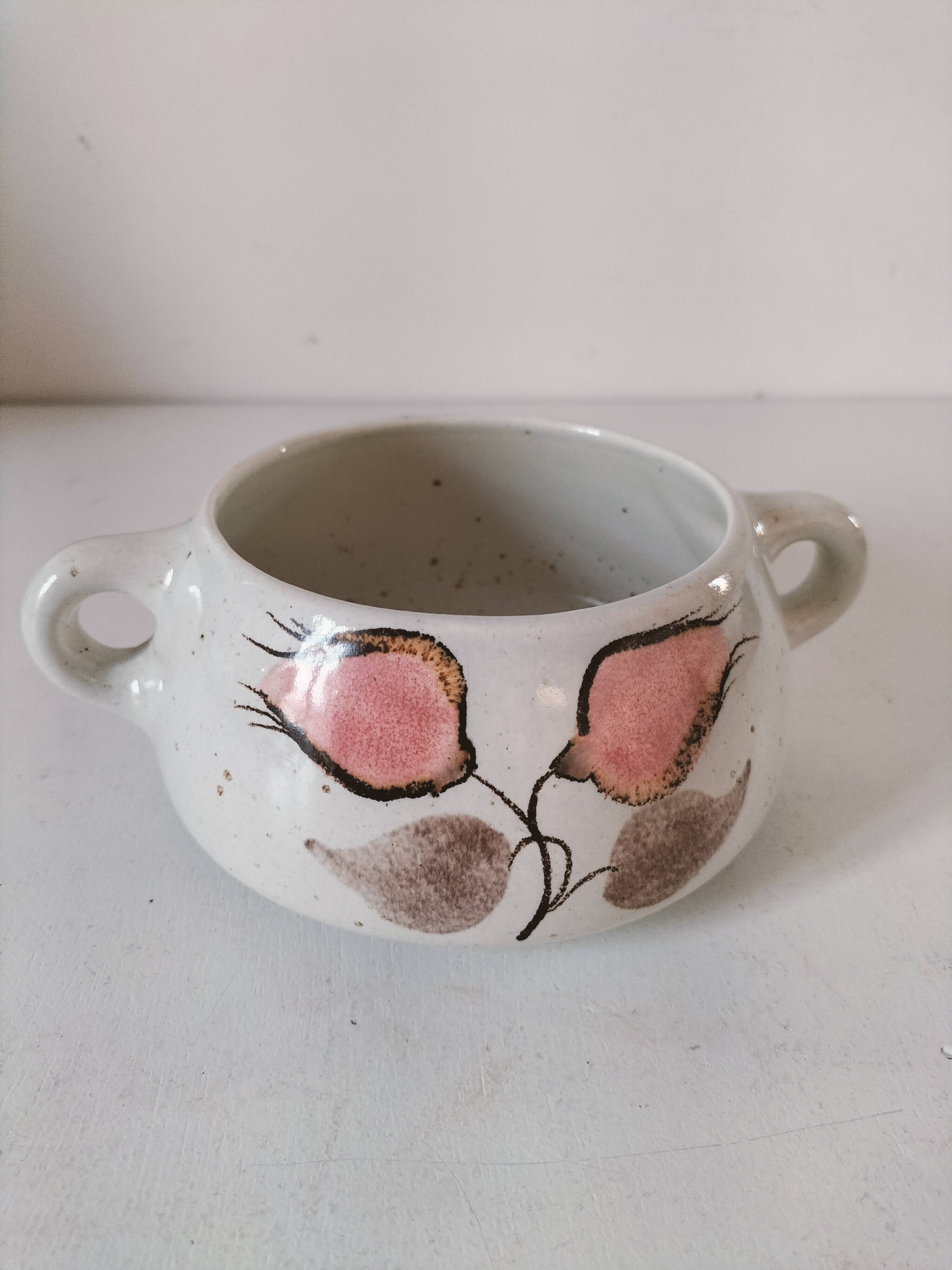 Vintage Salins soup bowl – Coppelia model – hand-decorated