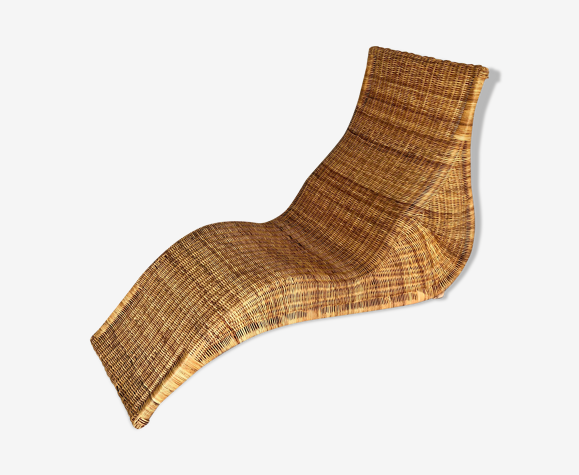 Chaise longue en rotin de Carl Öjerstam
