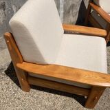 Solid elm armchair