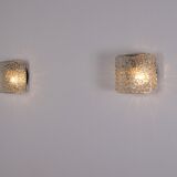 Wall lamps 'bubble glass' 1970