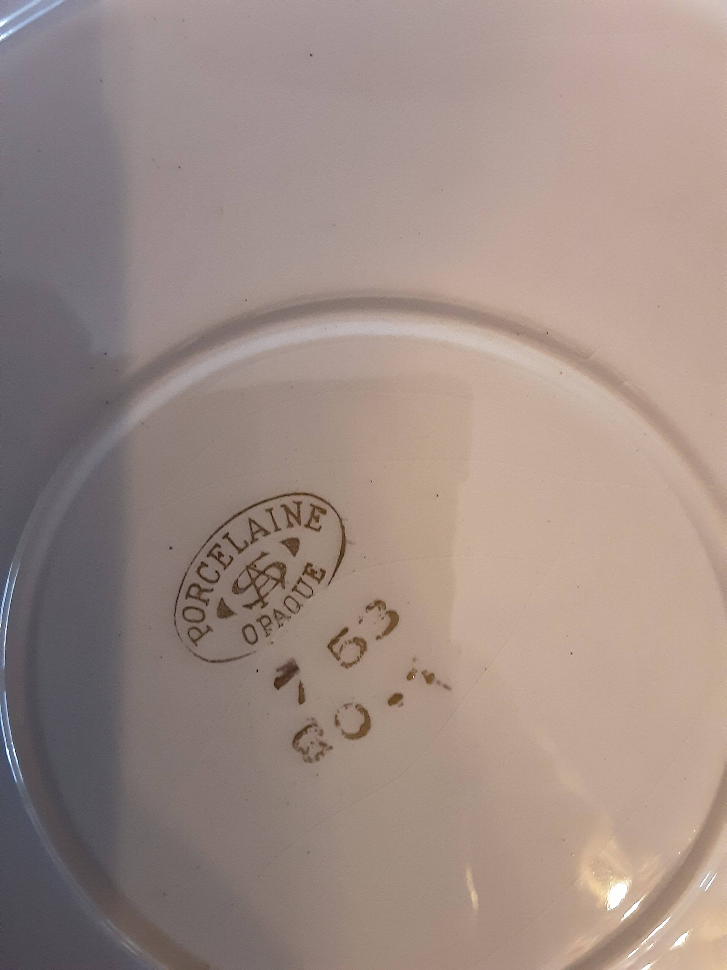 SA opaque porcelain round dish