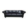 3-seater sofa in new black leather