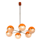 Italian Space Age chandelier with crystal glass shades, 1970s