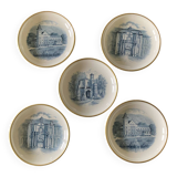 Lot 5 Bowls/ring sizes castles New Year 1958 Villeroy&Boch
