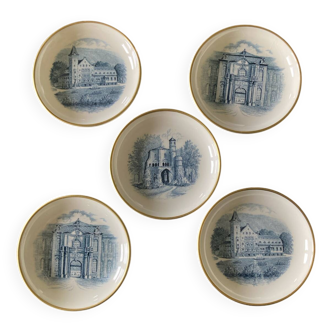 Lot 5 Coupelles/ baguiers châteaux  Nouvel an 1958 Villeroy&Boch