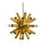 XXL 1960s Space Age brass ceiling lamp by J.T. Kalmar with 43 arms | 66 cm