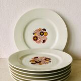 Assiettes plates et son plat de service