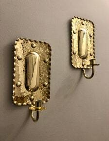 Mid-Century Brass Wall Sconces by A. Eriksson Linberg, Sweden