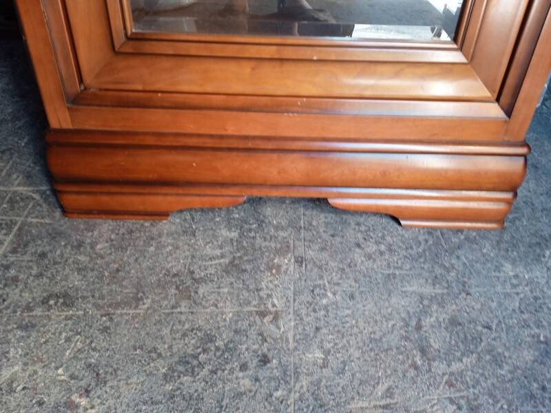 Louis Philippe cherry wood display case 180 cm