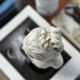 Glazed terracotta bust