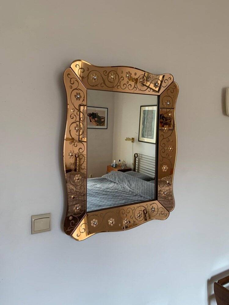 Mirror from Cristal Arte, Italy, 1950s