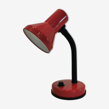 Lampe de bureau rouge années 80/90 Vintage