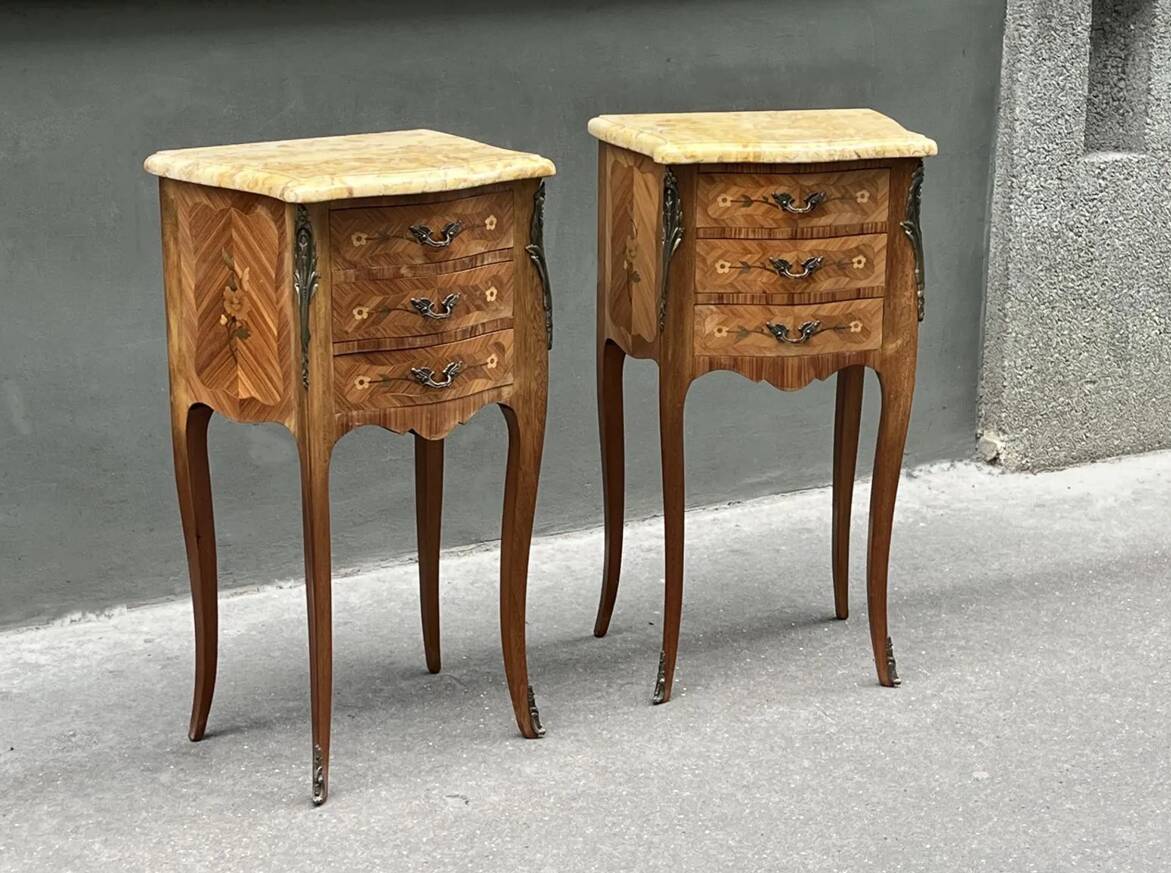 Pair of Louis XV style bedside tables