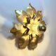1970s 1980s Hollywood Regency Masca Gold Leaf Metal Flower Wall Sconce