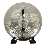 Verlys France: large Art Deco sunflower bowl in pressed glass