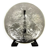 Verlys France: large Art Deco sunflower bowl in pressed glass