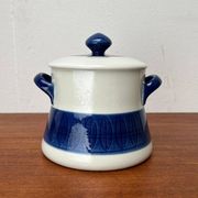 Grand terrine Swedish mid-century pot lid Koka Blue Bla by Hertha Bengtson for Rörstrand, 1950s