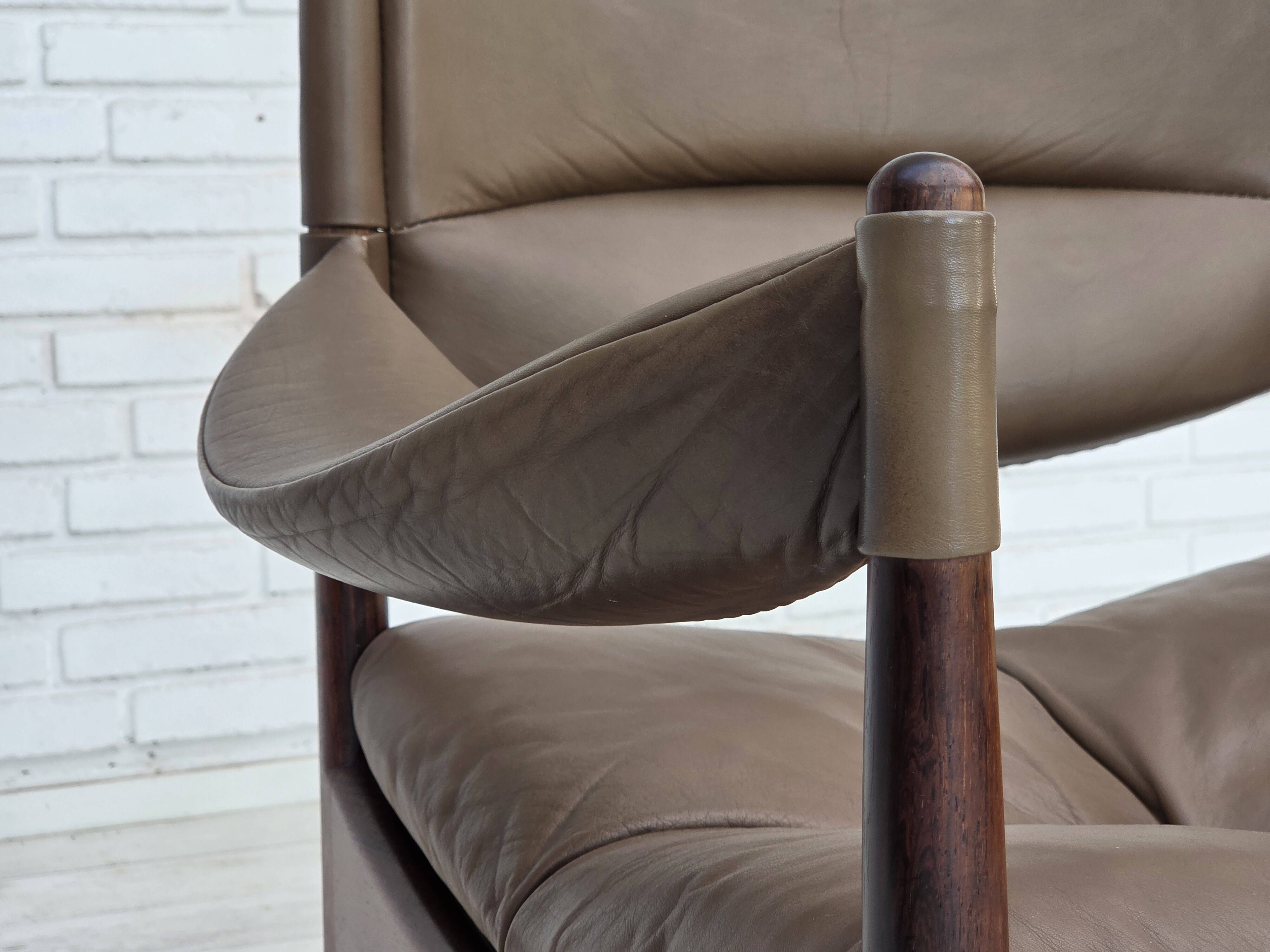 1970s, Danish design by Kristian Vedel, highback armchair model "Modus".