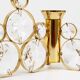 Palwa Gaetano Sciolari style porte-bougies en laiton et cristal, années 1970