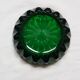 Green glass ashtray