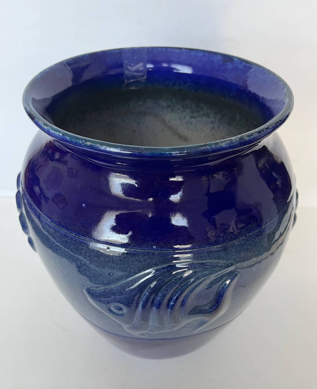 Vase en céramique bleu