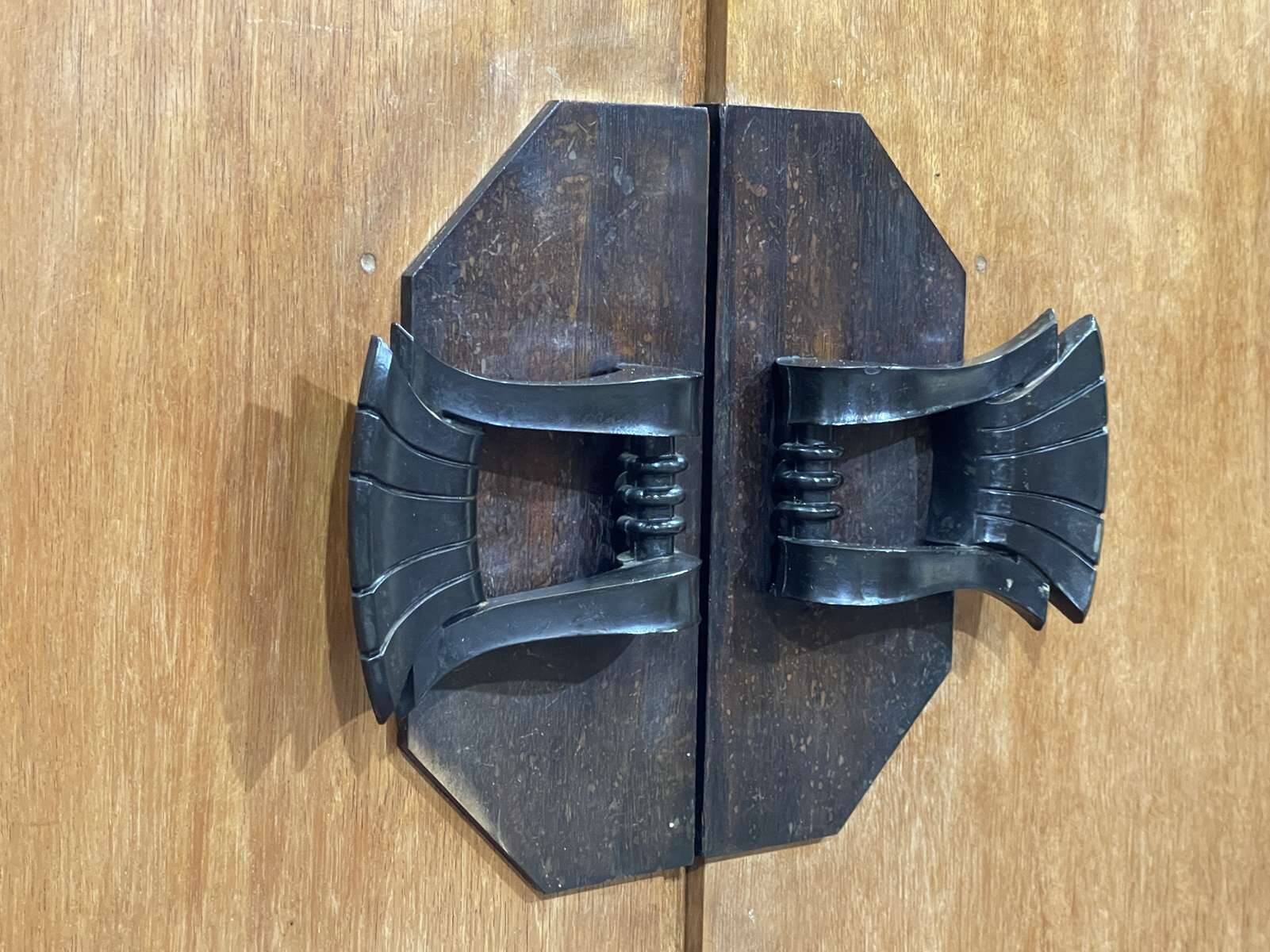 1950s Art Deco armoire in okoumé veneer