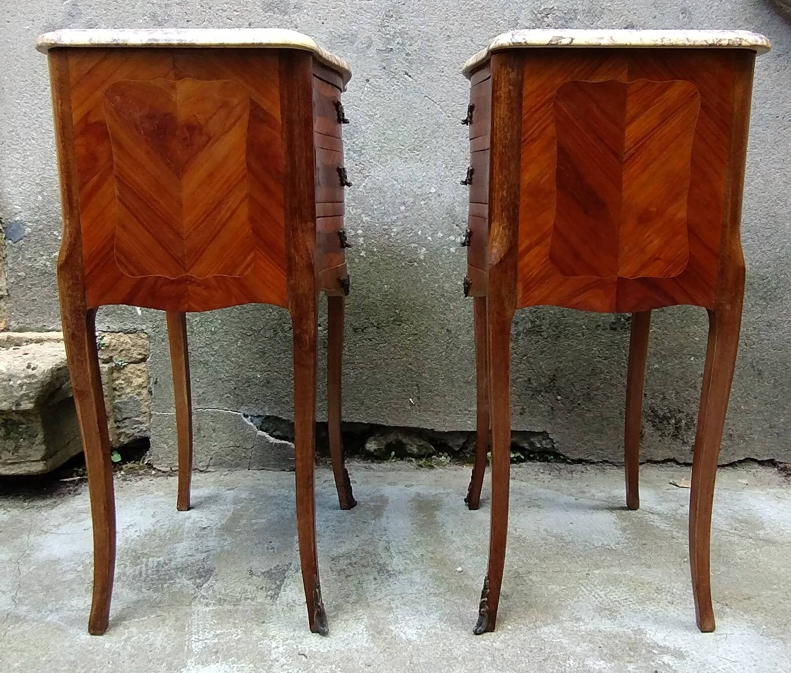 Pair of Louis XV style bedside tables