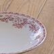 Antique pink ironstone fruit bowl with flowers