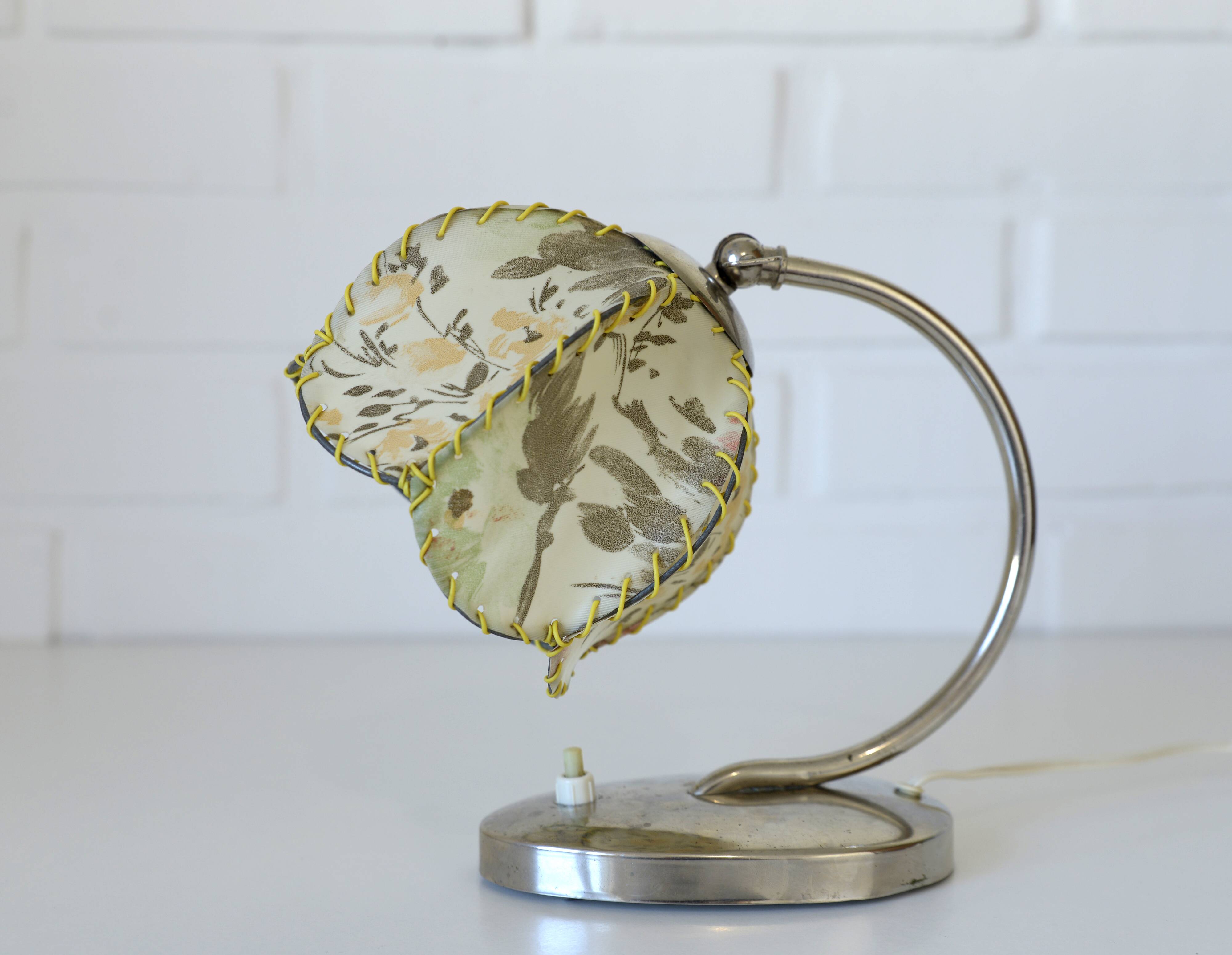 Vintage bedside lamp table light Yugoslavia 1950s lighting