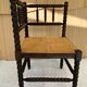 Corner chair wood turned vintage years 50-60
