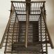Garden bird cage 19th in zinc and wood