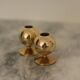 Pair of mid-century Swedish brass candle holders